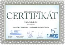 Certifikát Linux DNS server z 16.10.2015